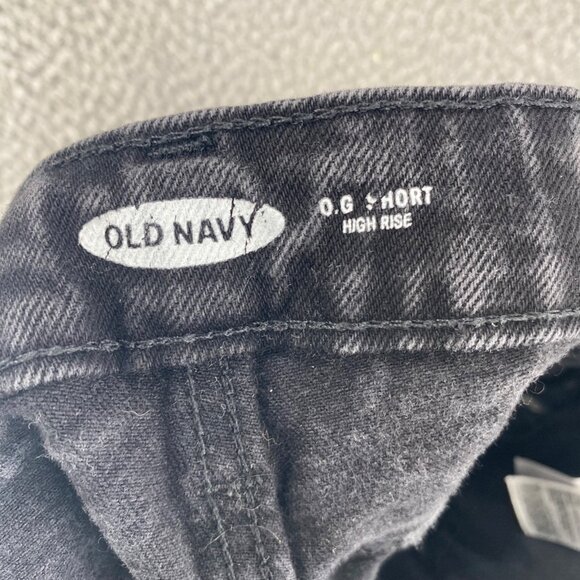 Old Navy Shorts Womens 6 Black OG Denim Cuffed Jeans Slimming Stretch Everyday - Picture 5 of 11